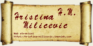 Hristina Milićević vizit kartica